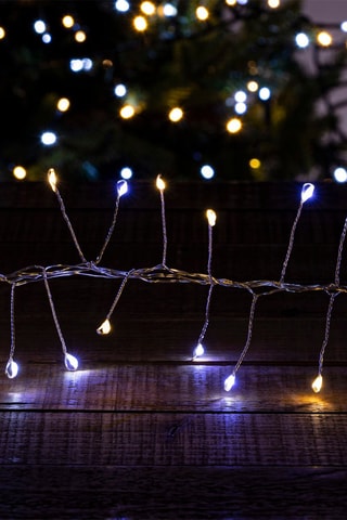 Guirlande de Noël LED - Blanc chaud et froid - 2,5 m