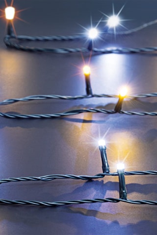Guirlande de Noël LED - Blanc chaud et froid - 10 m