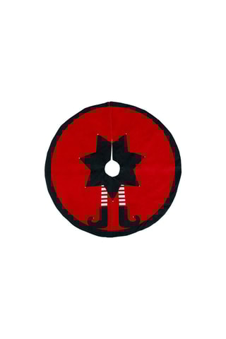 Tapis sapin de Noël Lutin - Rouge - 90 cm