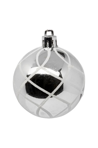 25 boules de Noël - Argenté - 6 cm 