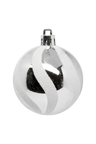 25 boules de Noël - Argenté - 6 cm 