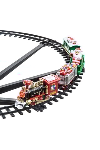 Train de Noël lumineux - Vert et rouge