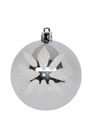 8 boules de Noël - Argenté - 8 cm 