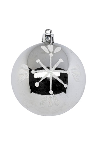 8 boules de Noël - Argenté - 8 cm 