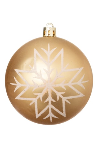 8 boules de Noël - Doré  - 8 cm
