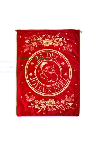 Hotte de Noël - Rouge - 50 x 70 cm 