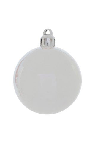 15 boules de Noël - Rouge et blanc - 5 cm
