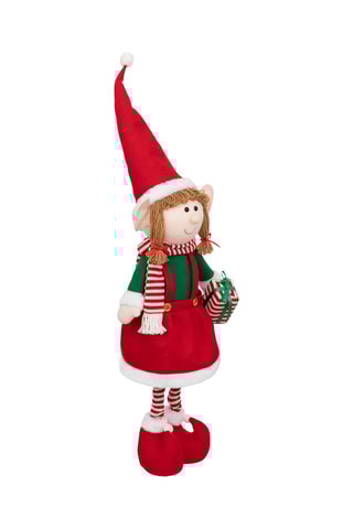Décoration lutin télescopique - Rouge - Jusqu'à 110 cm 