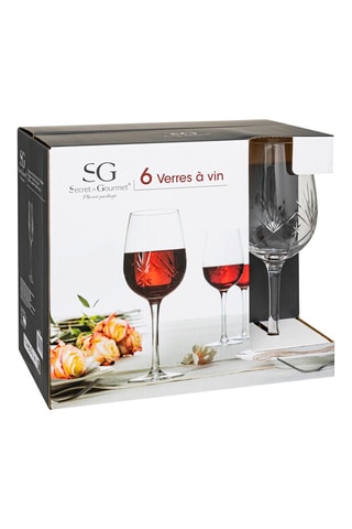6 verres à vin - 38 cl