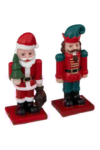 2 santons - 3 x 7 x 2,5 cm - Rouge