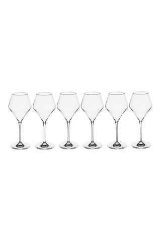 6 verres à vin en cristallin - 37 cl