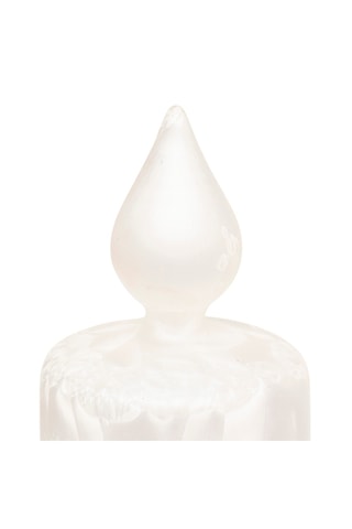 Décoration de Noël lumineuse - 7,5 x 16,5 cm - Ecru