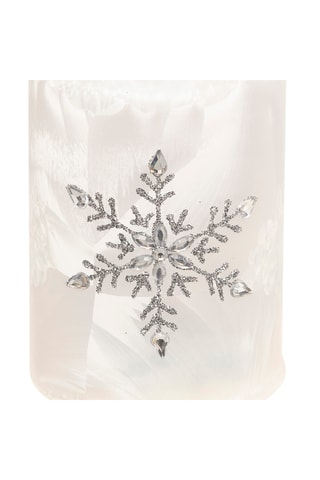Décoration de Noël lumineuse - 7,5 x 16,5 cm - Ecru
