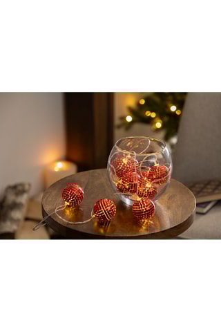Guirlande avec boules lumineuses - 1,65 m