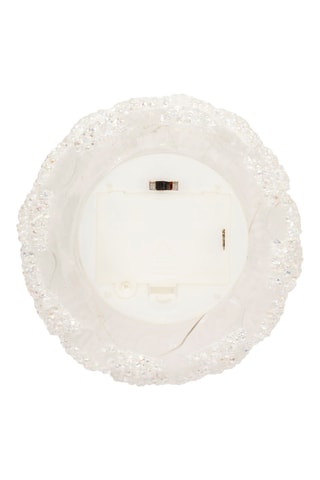 Pomme de pin lumineuse - 11,5 x 18 cm - Blanc