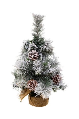Sapin floqué - 50 cm - Vert