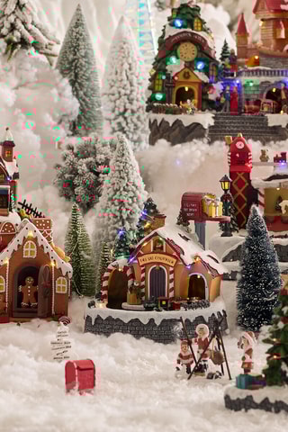 Poste du père noël LED - Jaune et vert clair