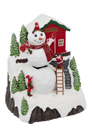 Bonhomme de neige LED - Blanc et vert clair