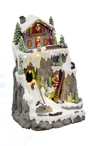 Village de noël musical LED - Blanc et vert