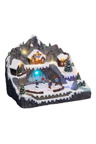 Etang gelé musical LED - Blanc et gris