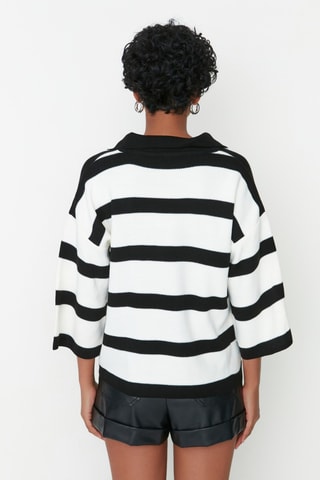 Camisola às riscas Preto e branco
