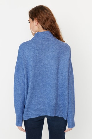 Camisola oversize Azul-claro mesclado