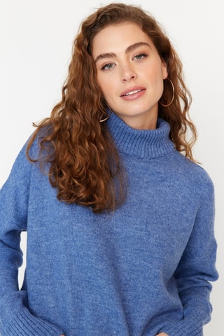 Camisola oversize Azul-claro mesclado