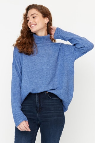 Camisola oversize Azul-claro mesclado