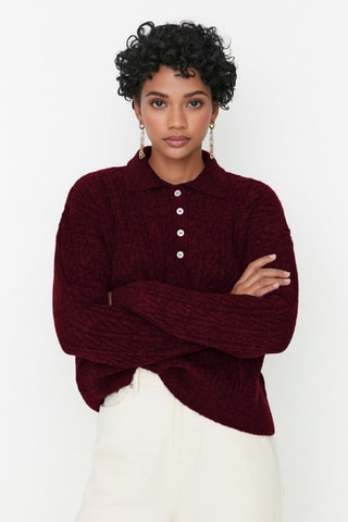 Camisola oversize - Bordô