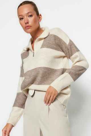 Camisola oversize - Bege
