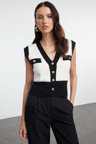 Mouwloos Vest - Ecru