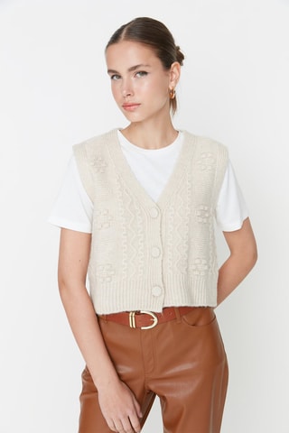 Mouwloos Vest Beige