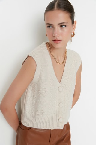 Mouwloos Vest Beige