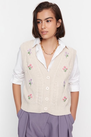 Mouwloos Vest Beige