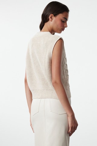 Mouwloos Vest Reguar - Beige 