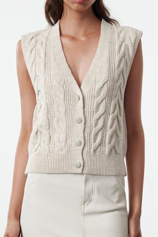 Mouwloos Vest Reguar - Beige 