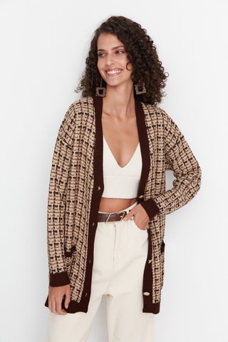Lang Vest Bruin en Beige