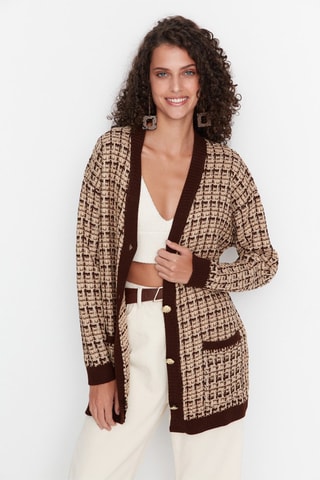 Lang Vest Bruin en Beige