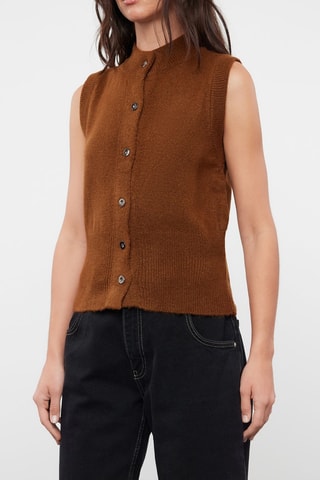 Mouwloos vest- Bruin