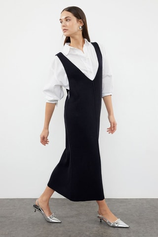 Vestido casula - Preto