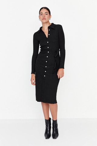 Vestido-camisola Preto