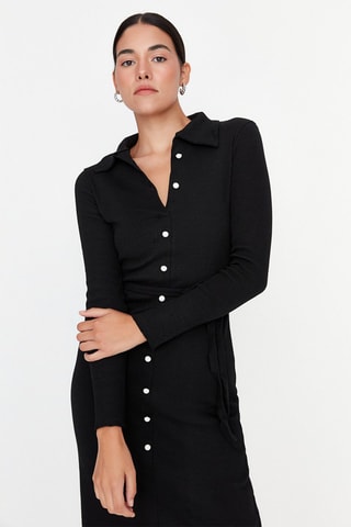 Vestido-camisola Preto