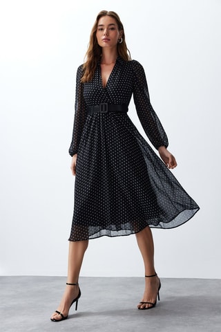 Vestido midi - Preto