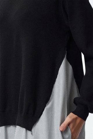 Robe longue trompe-l’œil - Noir