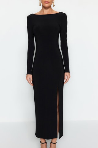 Vestido midi Preto