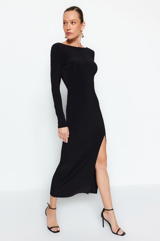 Vestido midi Preto