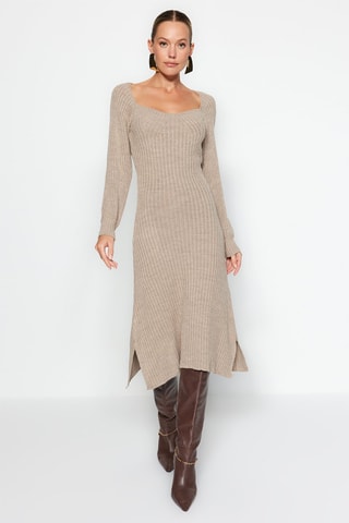 Vestido-camisola - Bege