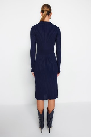 Vestido-camisola Azul-marinho