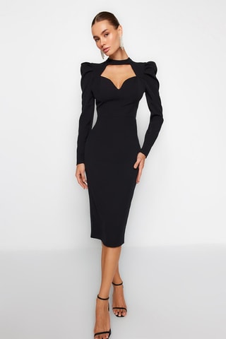 Vestido justo Preto