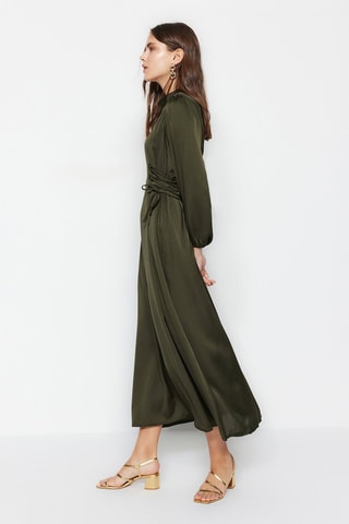 Vestido comprido Caqui